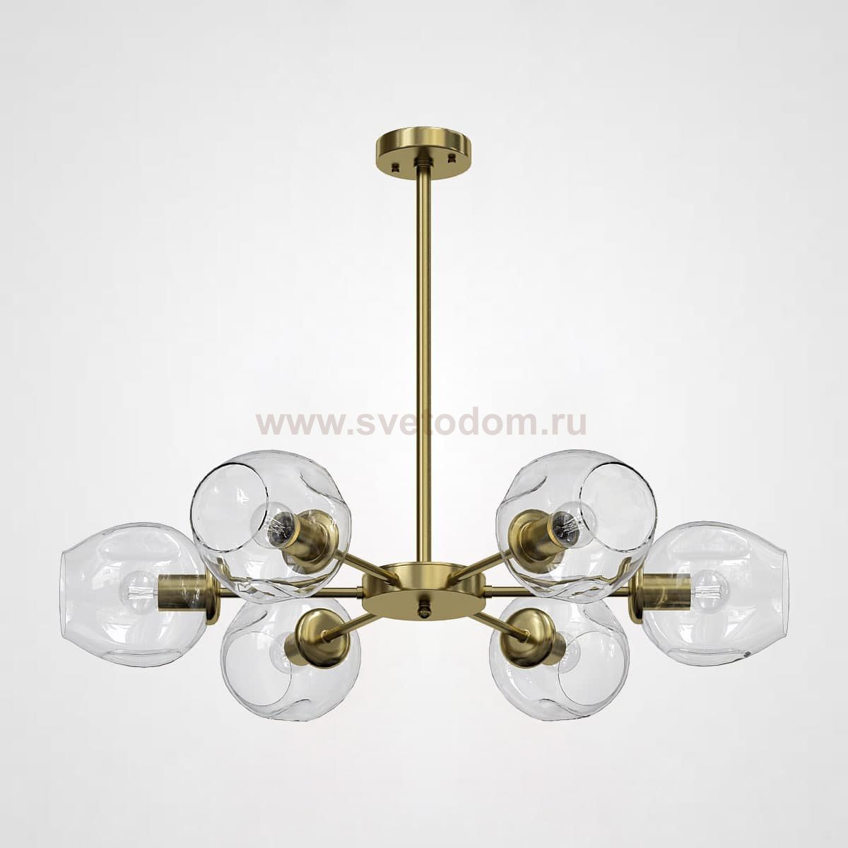 Люстра на штанге MARINE B 6 Gold/Transparent ImperiumLoft 189680-26