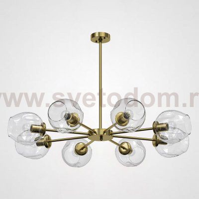 Люстра на штанге MARINE B 8 Gold/Transparent ImperiumLoft 189684-26