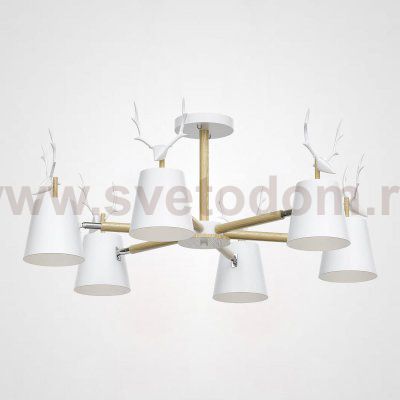 Потолочная люстра с рожками DEER B6 White ImperiumLoft 189778-26