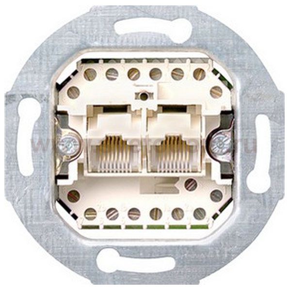 Gira Мех Розетка ТЛФ 2-ая наклонная (Rutenbeck) (G19000)