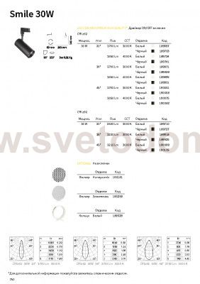 Ideal Lux SMILE 30W CRI80 50° 3000K WH