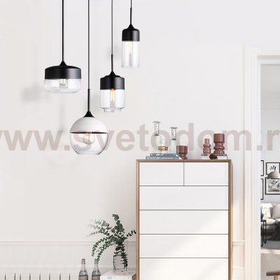 Подвесной светильник NORD C D20 Black/Transparent ImperiumLoft 190500-26