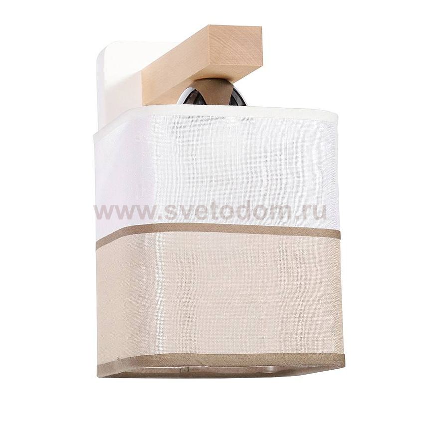 Бра ЭММА 1хЕ27х60Вт белый и натуральный 191-63-21/1W