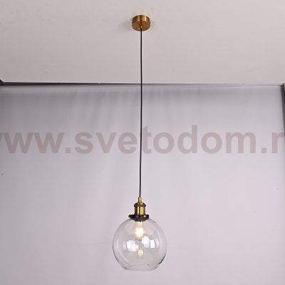 Подвесной светильник Loft Clear Glass Sphere Cloche ImperiumLoft 191634-22