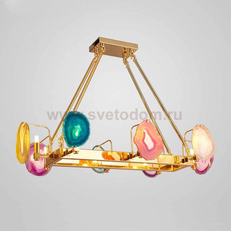 Люстра на штанге AGATE 4 Multicolored 8 Frame ImperiumLoft 191793-26