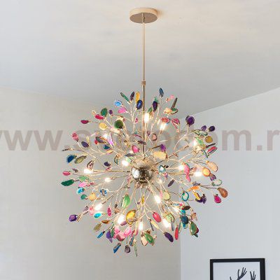 Люстра на штанге AGATE 8 Purple 12 ImperiumLoft 191799-26