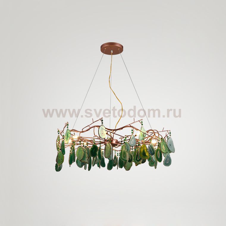 Подвесная люстра AGATE 9 D65 Green ImperiumLoft 191806-26