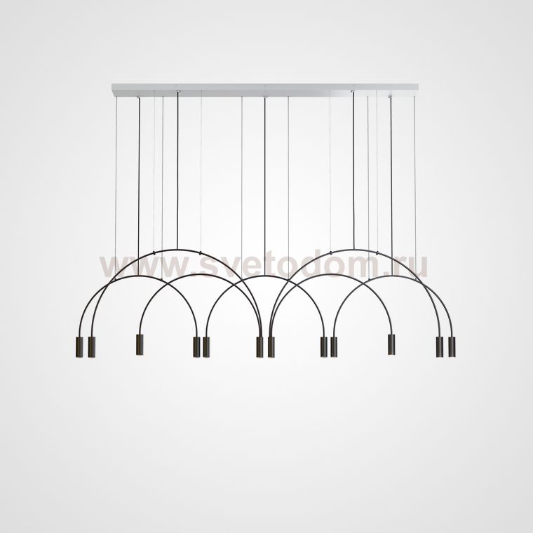 Подвесная люстра Volta Studio Black 12 ImperiumLoft 191854-26