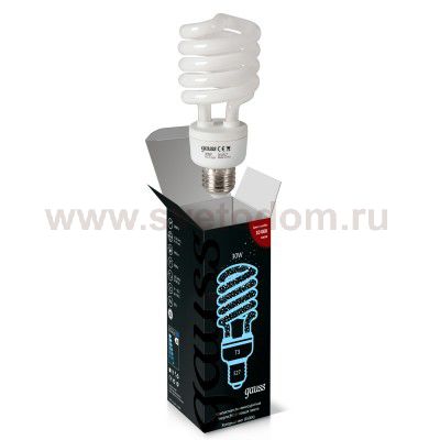Лампа Gauss 192330 Spiral 30W 6500K E27 1/10/50