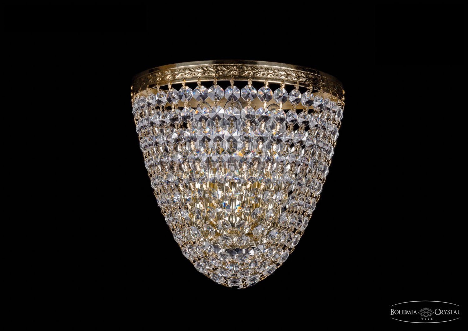 Светильник настенный бра Bohemia Ivele 1925/3S/G