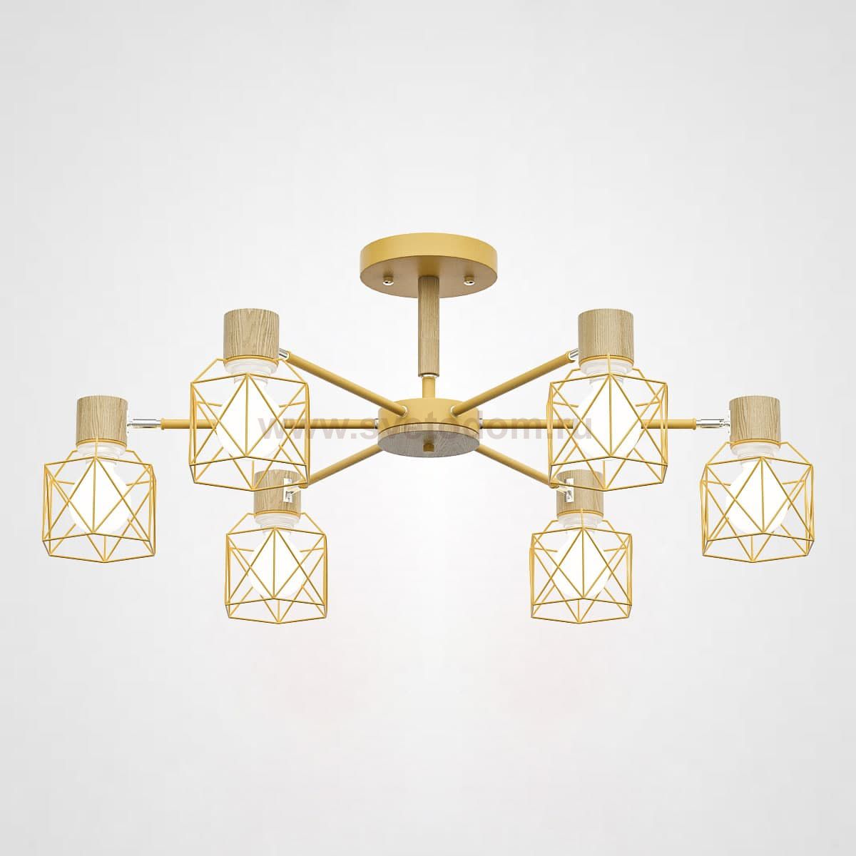 Потолочная люстра CORF B3 Yellow 6 lamps ImperiumLoft 192773-26