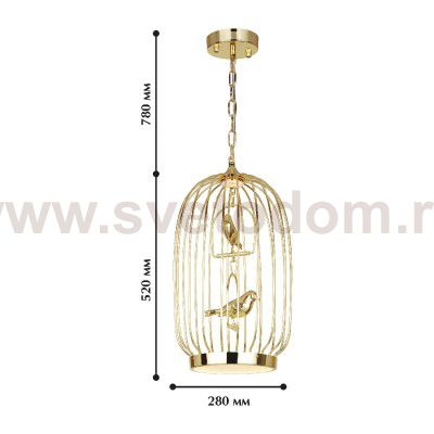 Люстра с птичкой в клетке Favourite Chick 1928-2P