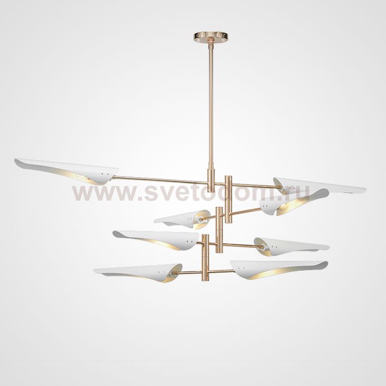 Люстра Cross cable no 407 D165 8 lights White ImperiumLoft 192824-26