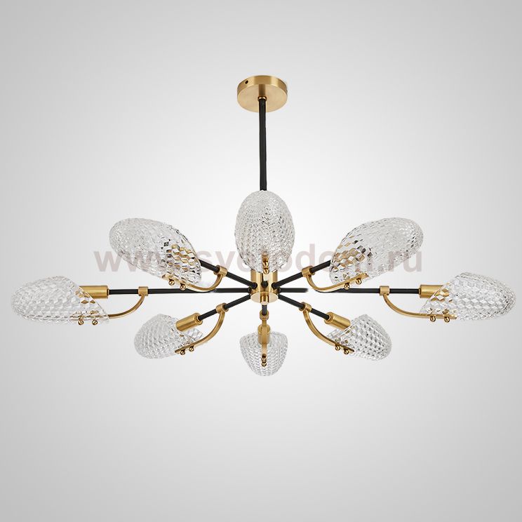 Потолочная люстра LORAINE L8 Brass Black ImperiumLoft 192893-23