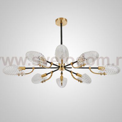 Потолочная люстра LORAINE L8 Brass Black ImperiumLoft 192893-23