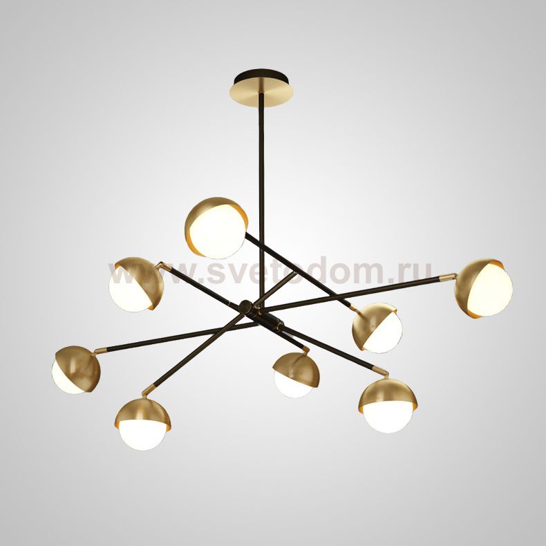 Потолочная люстра KENDALL L8 Black Gold ImperiumLoft 192951-23