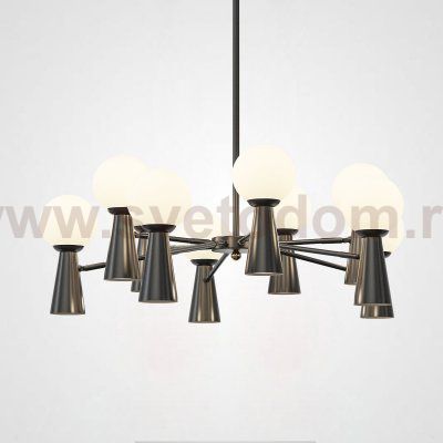 Потолочная люстра ABELINA L20 Black White  ImperiumLoft 193036-23