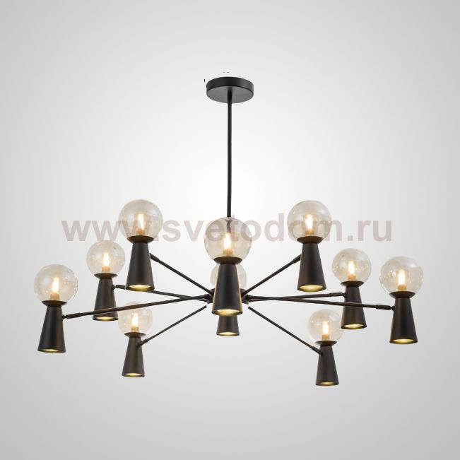 Потолочная люстра ABELINA L20 Black Amber ImperiumLoft 193037-23