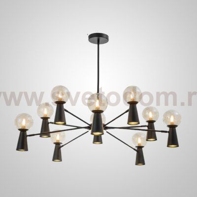Потолочная люстра ABELINA L20 Black Amber ImperiumLoft 193037-23