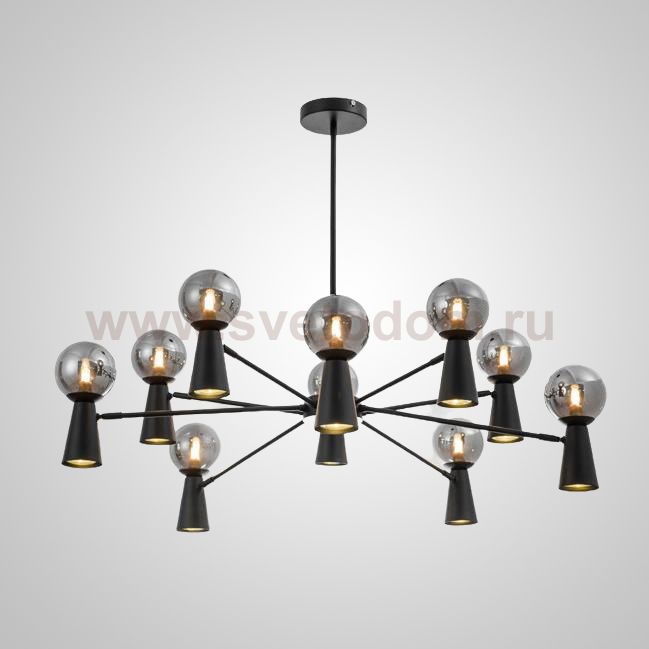 Потолочная люстра ABELINA L20 Black Grey ImperiumLoft 193038-23