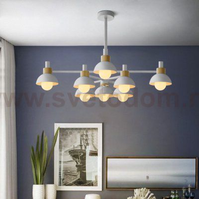 Люстра на штанге FANTA A 8 lights White ImperiumLoft 193151-26