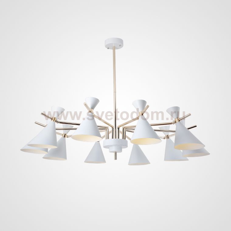 Люстра на штанге FRANKA D120 10 lamps White ImperiumLoft 193332-26