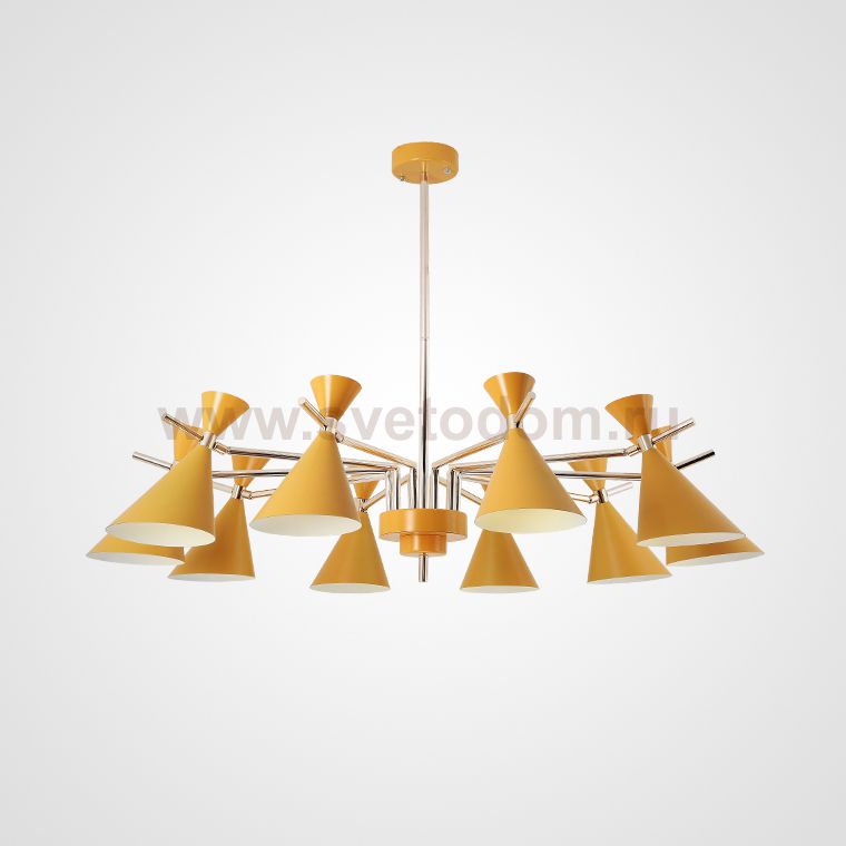 Люстра на штанге FRANKA D120 10 lamps Yellow ImperiumLoft 193334-26