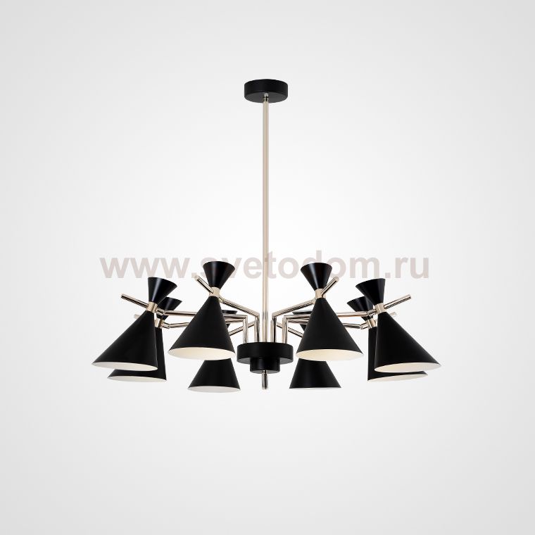 Люстра на штанге FRANKA D100 8 lamps Black ImperiumLoft 193336-26