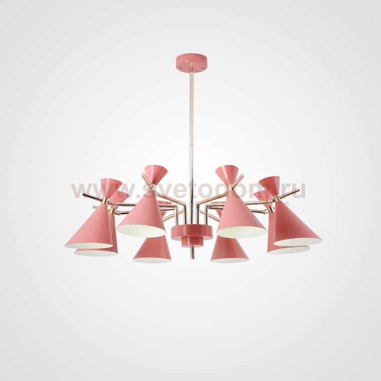 Люстра на штанге FRANKA D100 8 lamps Pink ImperiumLoft 193337-26