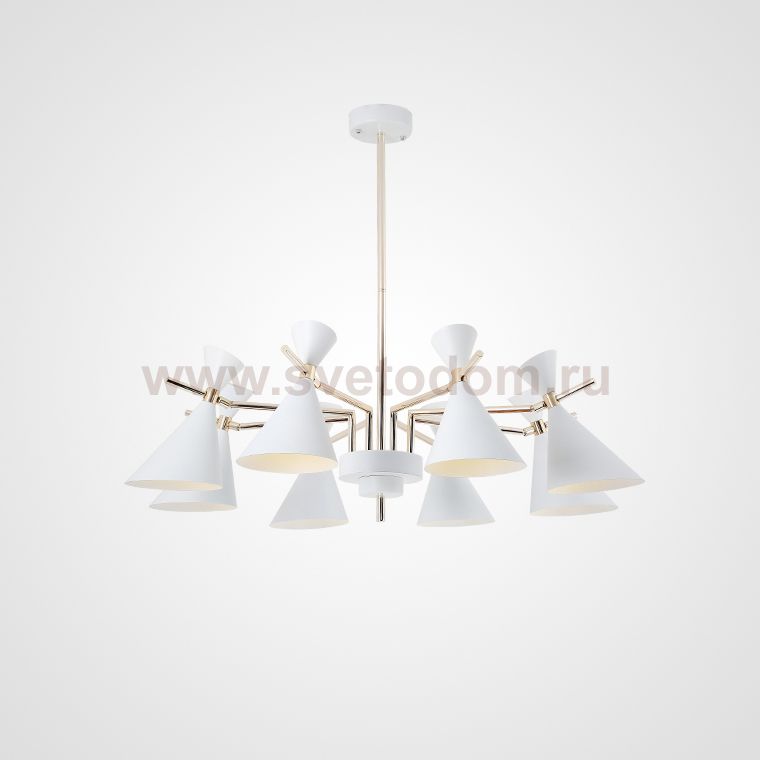 Люстра на штанге FRANKA D100 8 lamps White ImperiumLoft 193338-26