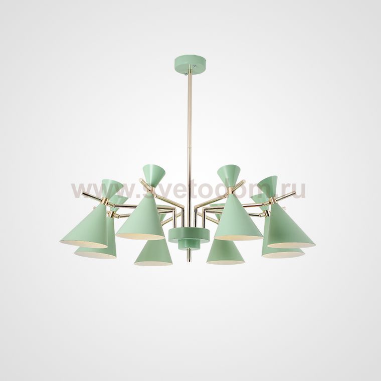 Люстра на штанге FRANKA D100 8 lamps Green ImperiumLoft 193339-26
