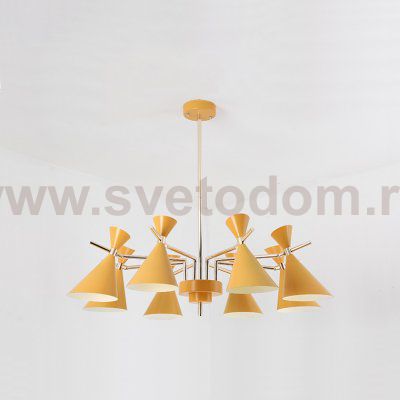 Люстра на штанге FRANKA D100 8 lamps Yellow ImperiumLoft 193340-26