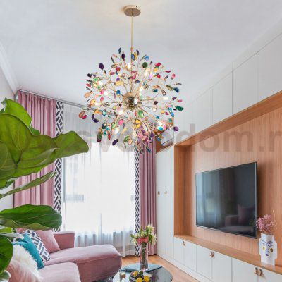 Потолочная люстра AGATE 8 L18 Multicolor ImperiumLoft 193384-23