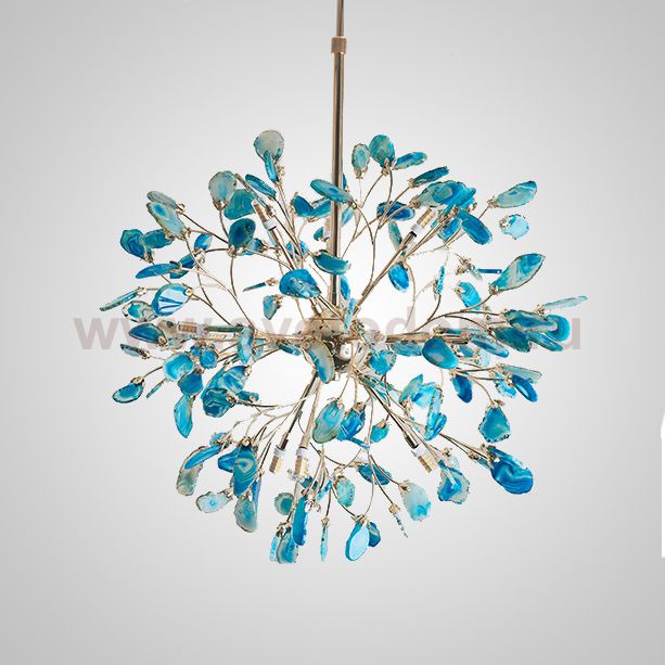 Потолочная люстра AGATE 8 L18 Blue ImperiumLoft 193385-23