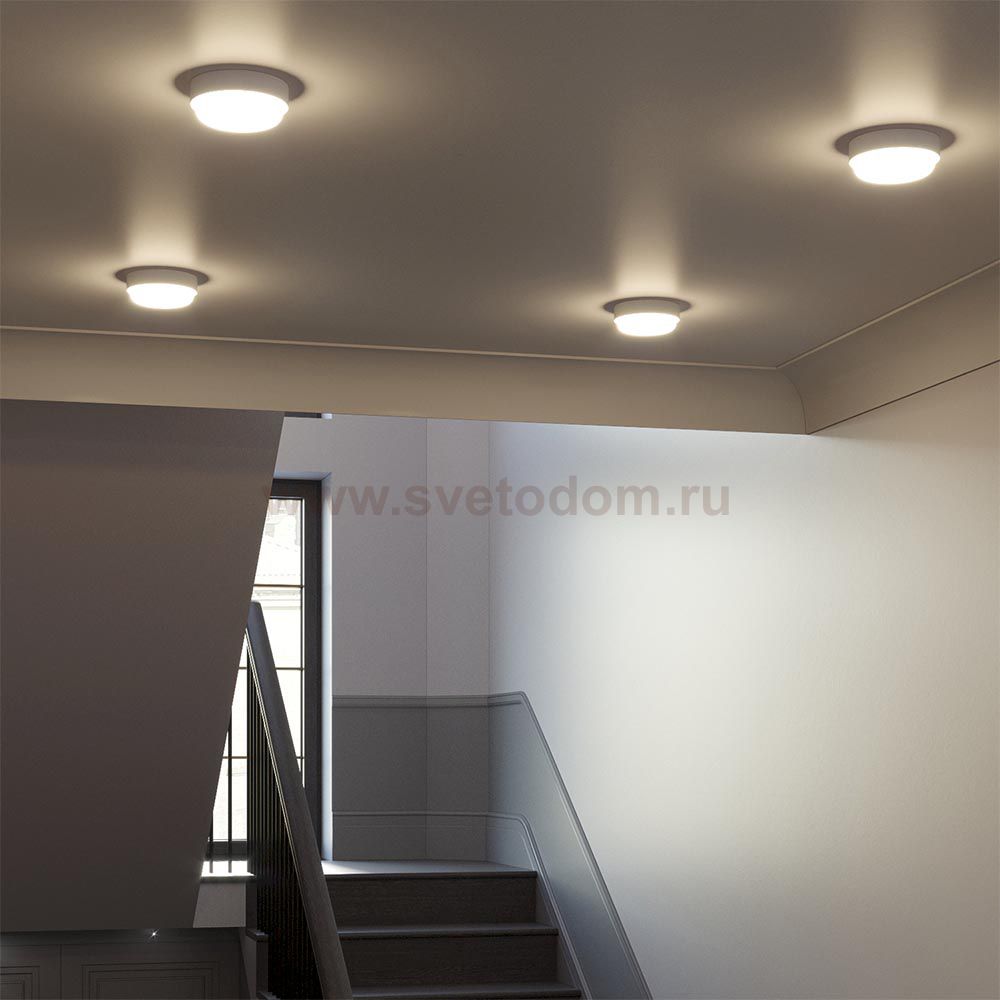 Светильник ЖКХ Gauss HALL круг 8W 680lm 4000K 200-240V IP40 D135*32мм белый LED (193411208)