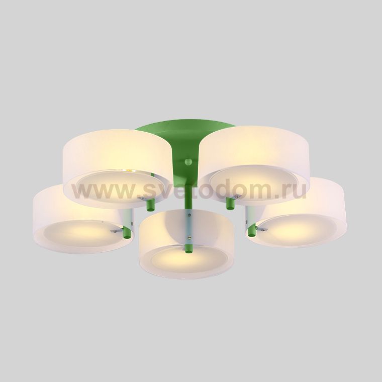Потолочная люстра HEDDA D73 5 lamps Green ImperiumLoft 193426-26