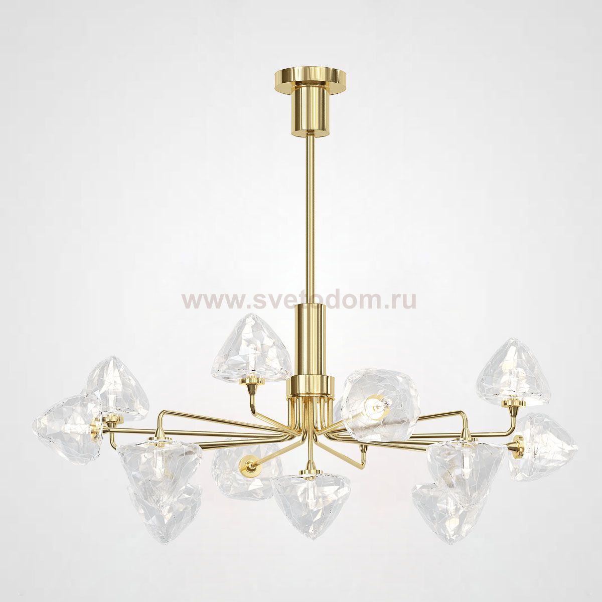 Люстра на штанге ICE 13 lamps Gold ImperiumLoft 193498-26