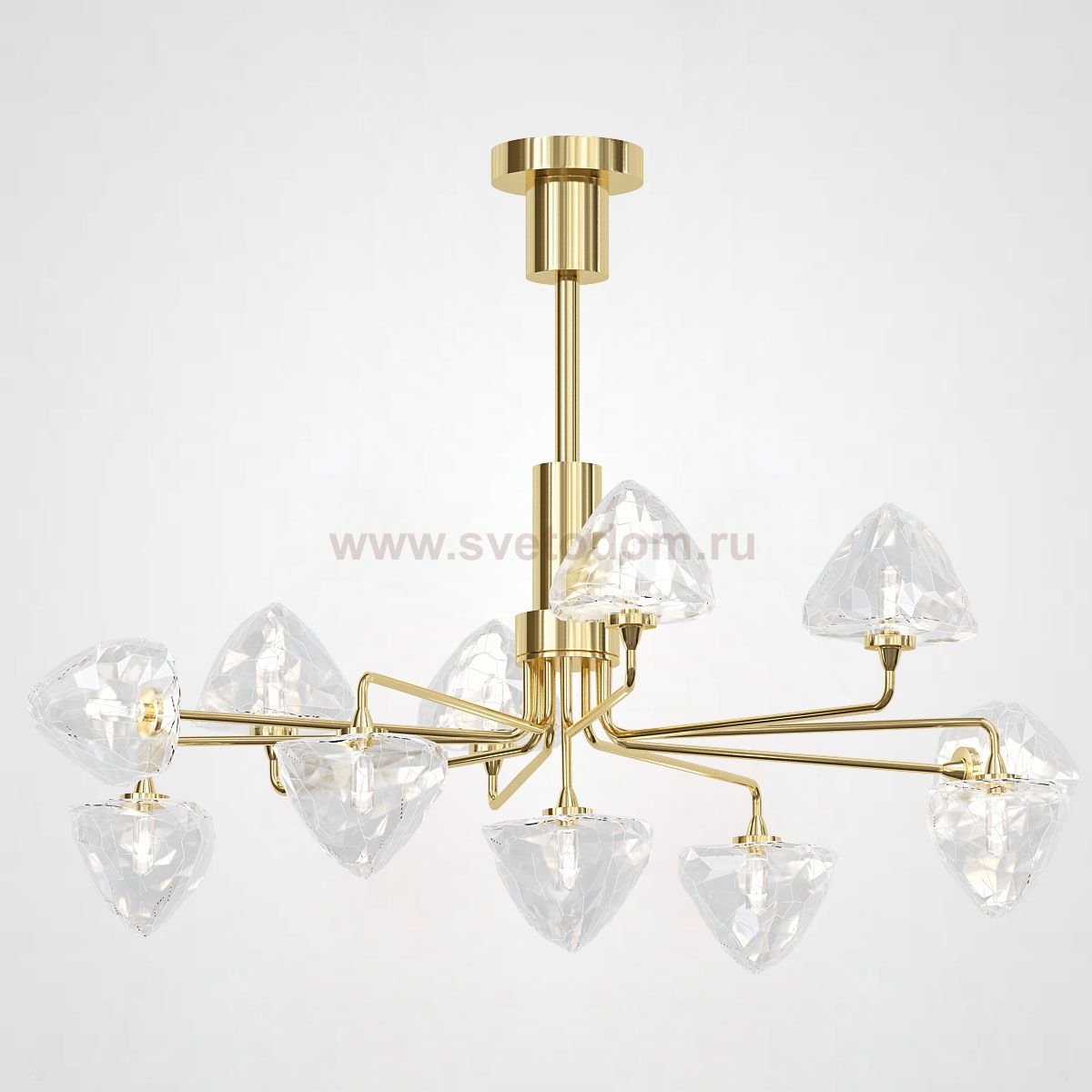 Люстра на штанге ICE 11 lamps Gold ImperiumLoft 193500-26
