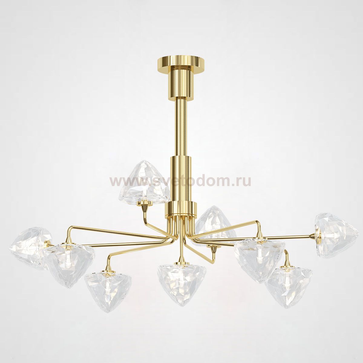 Люстра на штанге ICE 9 lamps Gold ImperiumLoft 193502-26