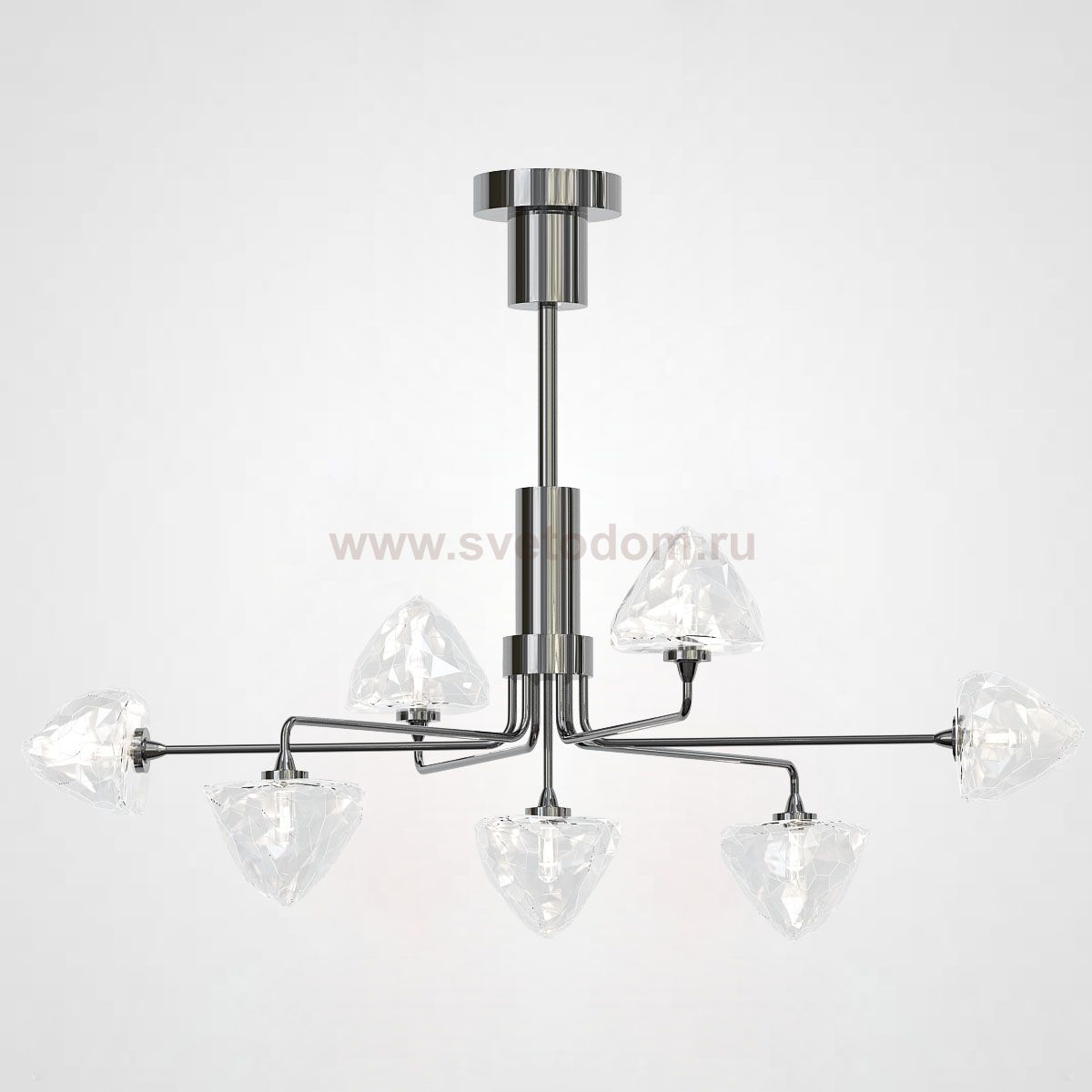 Люстра на штанге ICE 7 lamps Black ImperiumLoft 193503-26