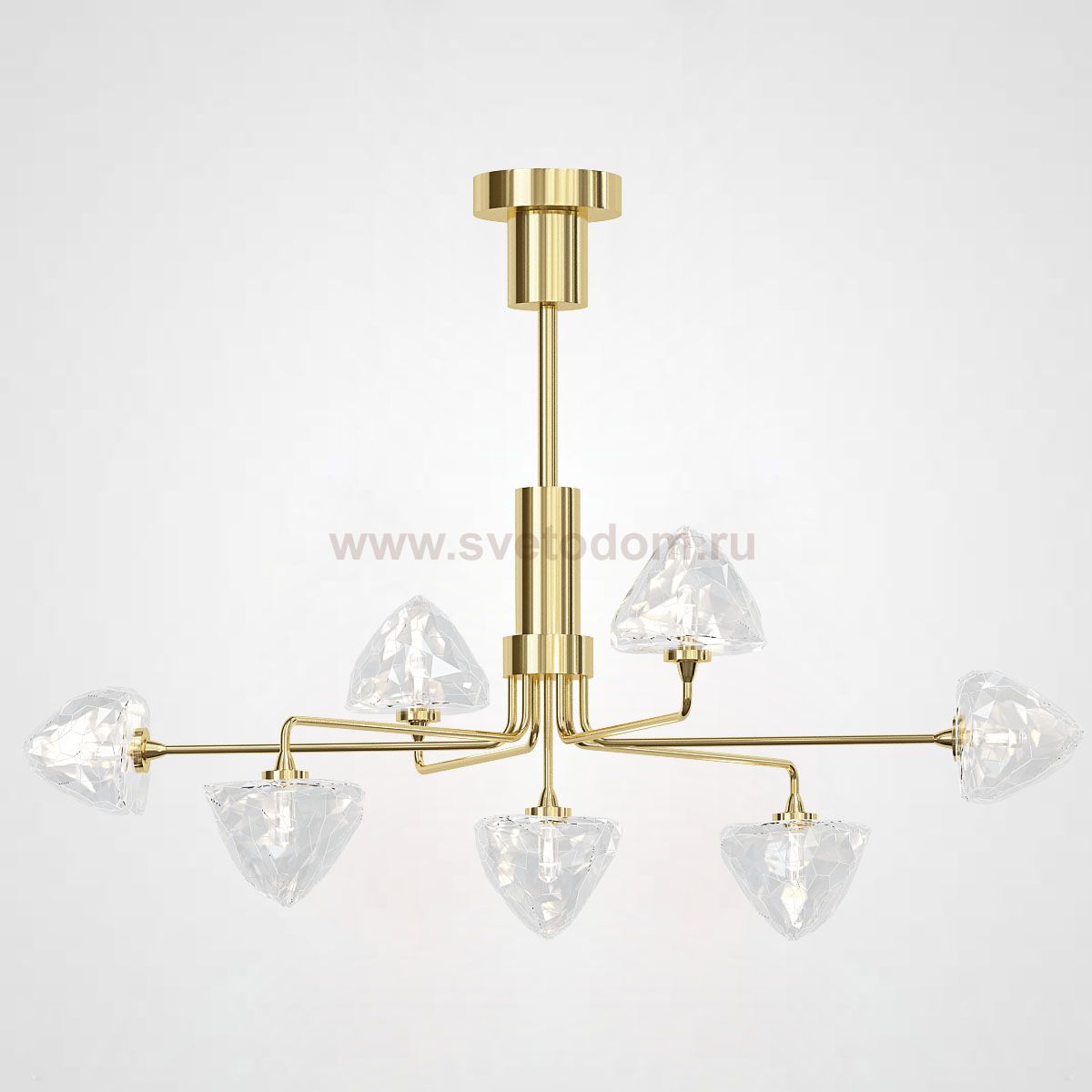 Люстра на штанге ICE 7 lamps Gold ImperiumLoft 193504-26