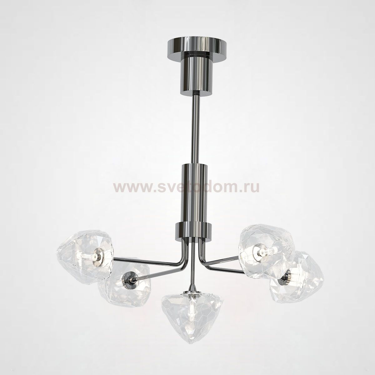 Люстра на штанге ICE 5 lamps Black ImperiumLoft 193505-26