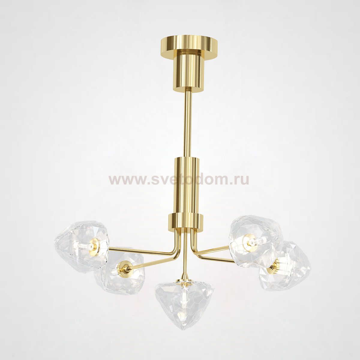 Люстра на штанге ICE 5 lamps Gold ImperiumLoft 193506-26