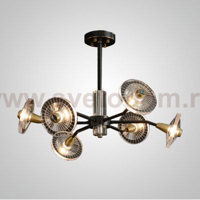 Потолочная люстра JANICA L6 Brass Black ImperiumLoft 193528-23