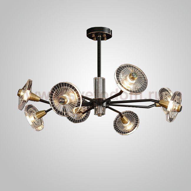Потолочная люстра JANICA L8 Brass Black ImperiumLoft 193529-23