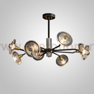 Потолочная люстра JANICA L8 Brass Black ImperiumLoft 193529-23
