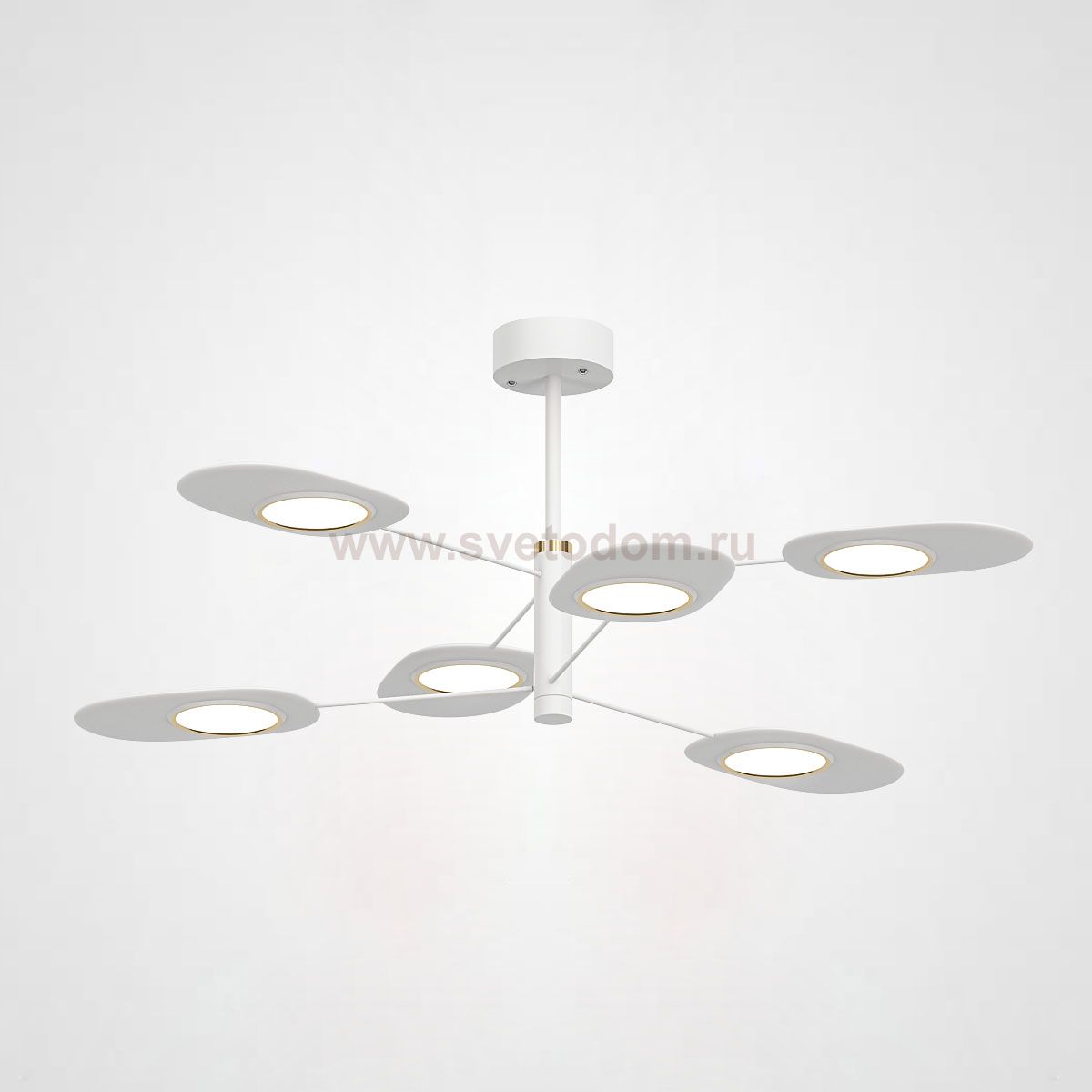 Люстра на штанге INGEL D90 6 lamps White ImperiumLoft 193545-26