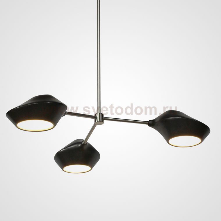 Люстра на штанге LANT D65 3 lamps Gold/Black ImperiumLoft 193572-26
