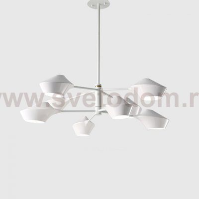 Люстра на штанге LANT D95 8 lamps  Black/White ImperiumLoft 193574-26
