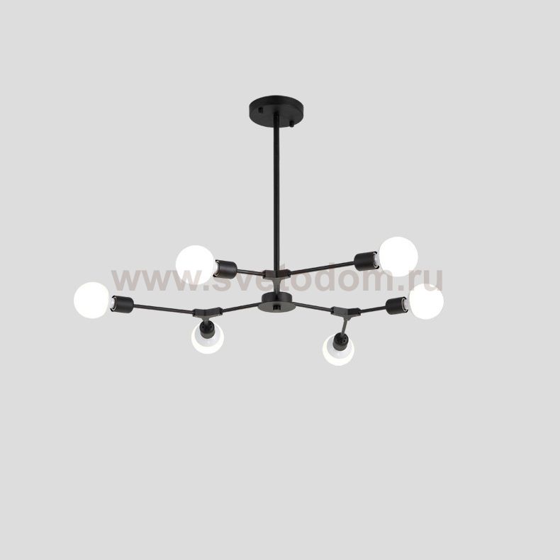 Люстра на штанге LATE D86 Black ImperiumLoft 193582-26